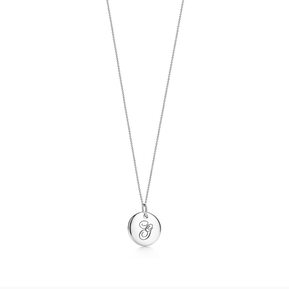 Tiffany&Co Notes “Letter G” disc charm pendant